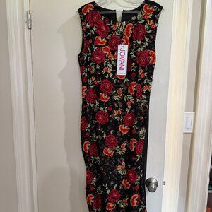 Jovani Floral Roses Sequin Cocktail Dress